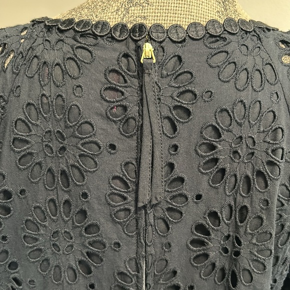 Lilly Pulitzer Priscilla Long Sleeve Black Eyelet Dress Sz 14 - Picture 7 of 12